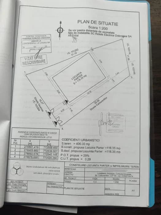 Teren cu proiect de casa Amzacea schimb cu auto | Preț: 8.000 EUR | Locație: Constanța, Constanța Teren cu proiect de casa Amzacea schimb cu auto - Constanța, Constanța - 8.000 EUR - anunț second hand